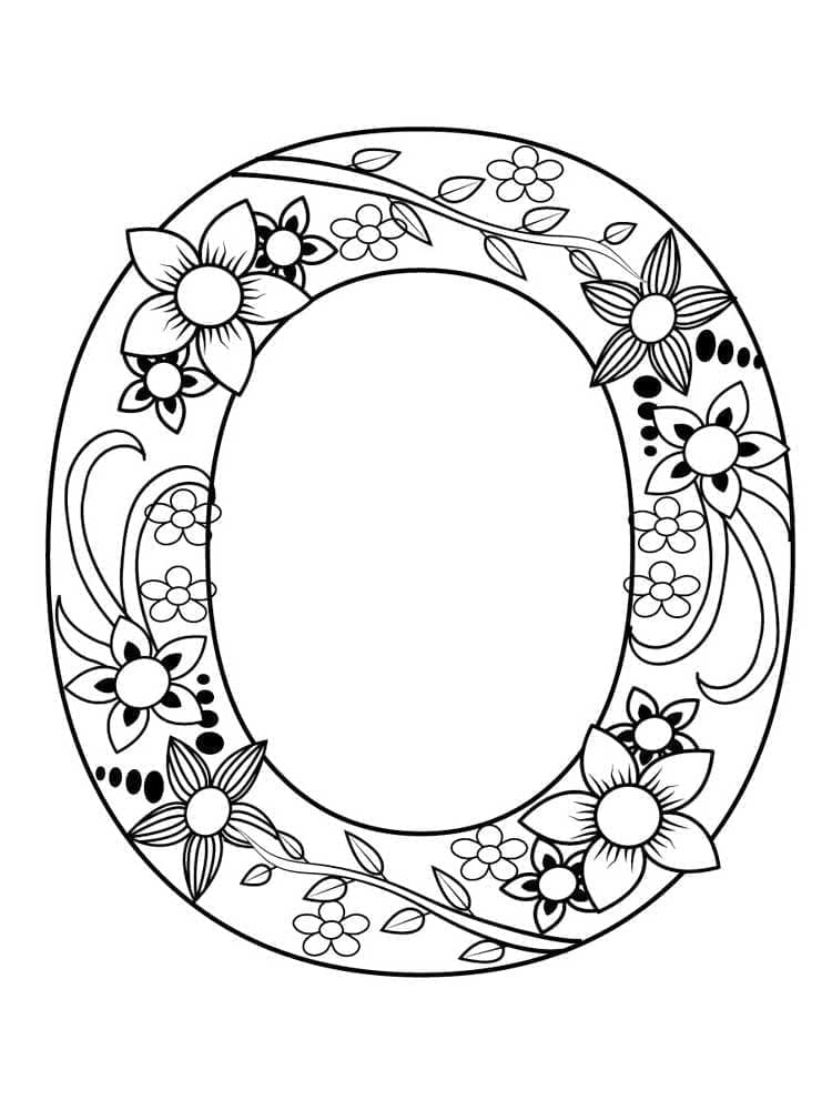 Letra o para Colorir