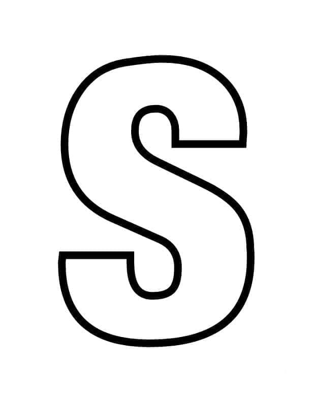 Desenho De Letra S Para crianças Para Colorir