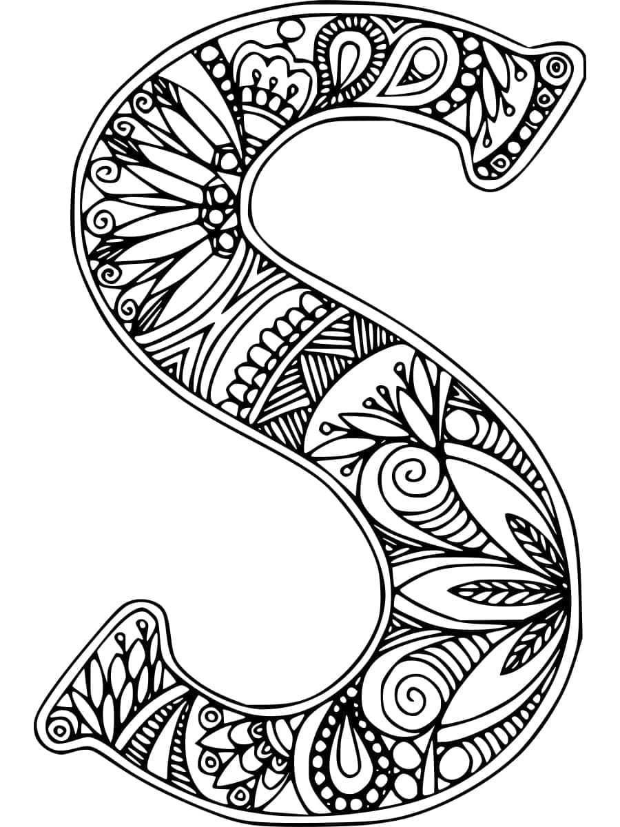 Letra S para Colorir
