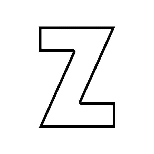 Letra Z para Colorir