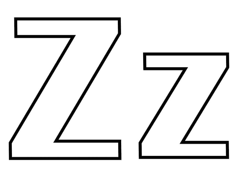 Desenho De Letra Z Perfeita Para Colorir