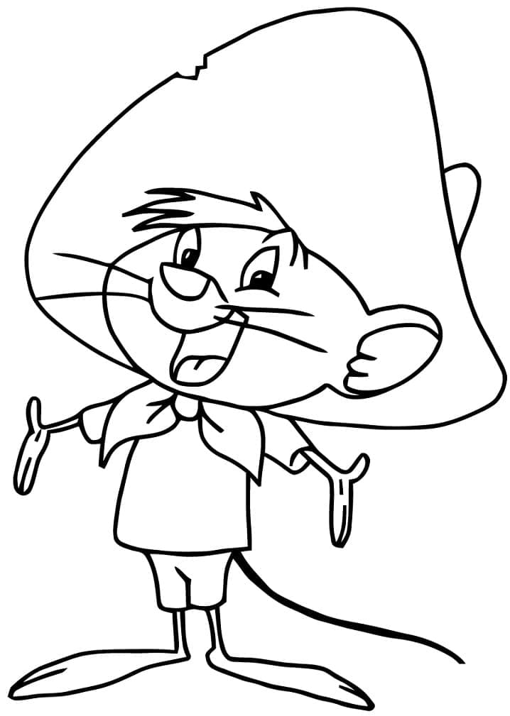 Desenho Speedy Gonzales De Looney Tunes Para Colorir