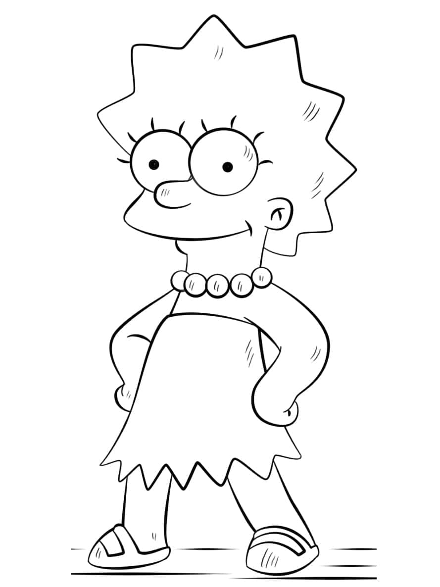 Lisa Simpson para Colorir