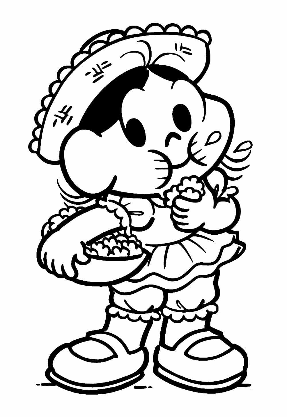 Desenho De Linda Magali Para Colorir