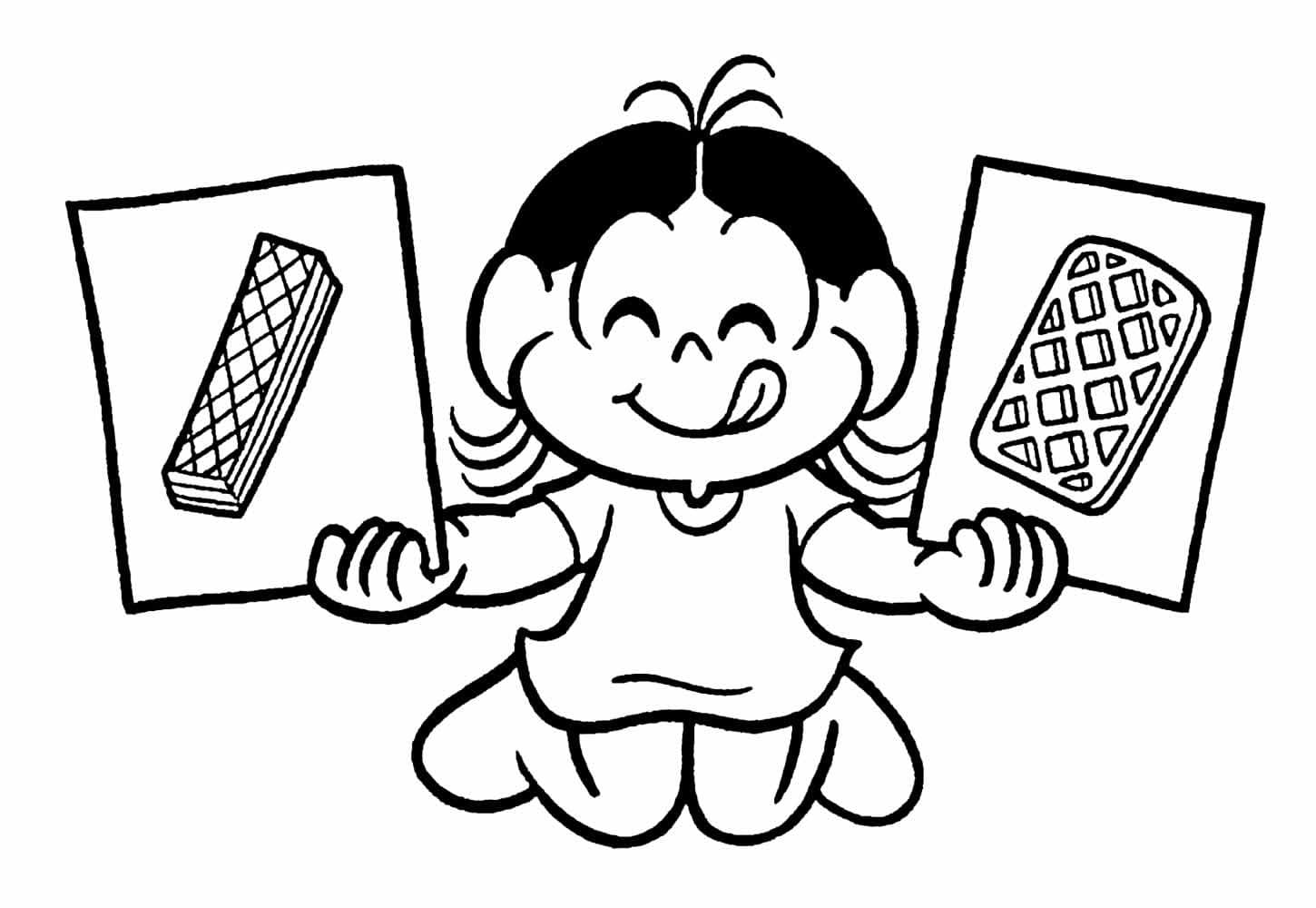 Desenho De Magali Faminta Para Colorir
