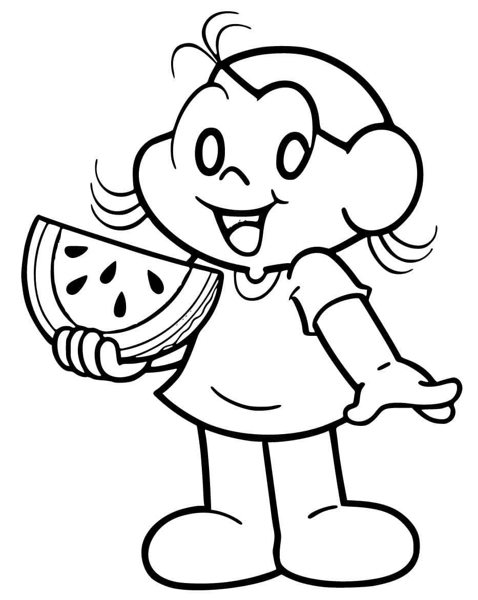 Desenho De Magali Para crianças Para Colorir