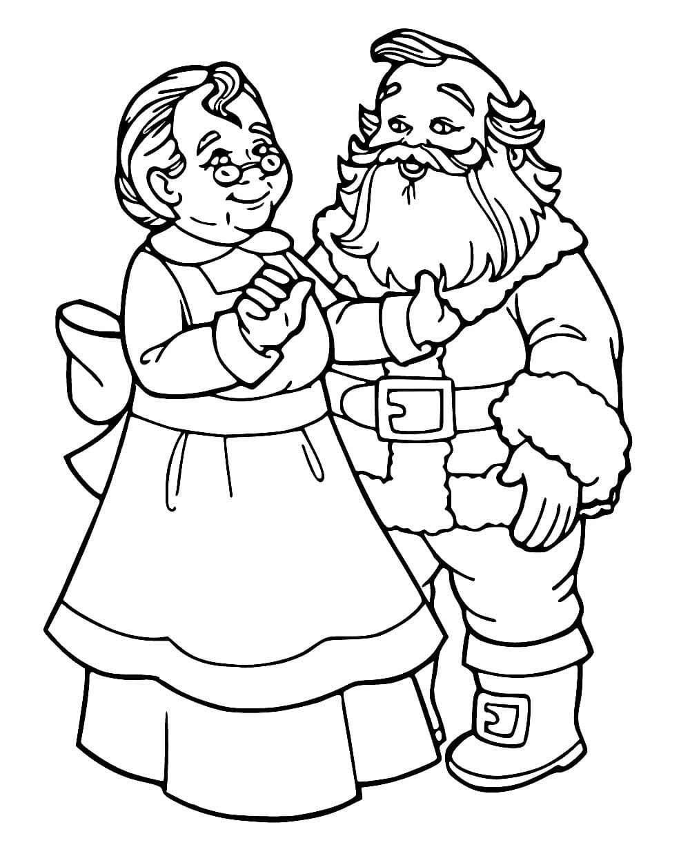 Mamãe Noel para Colorir