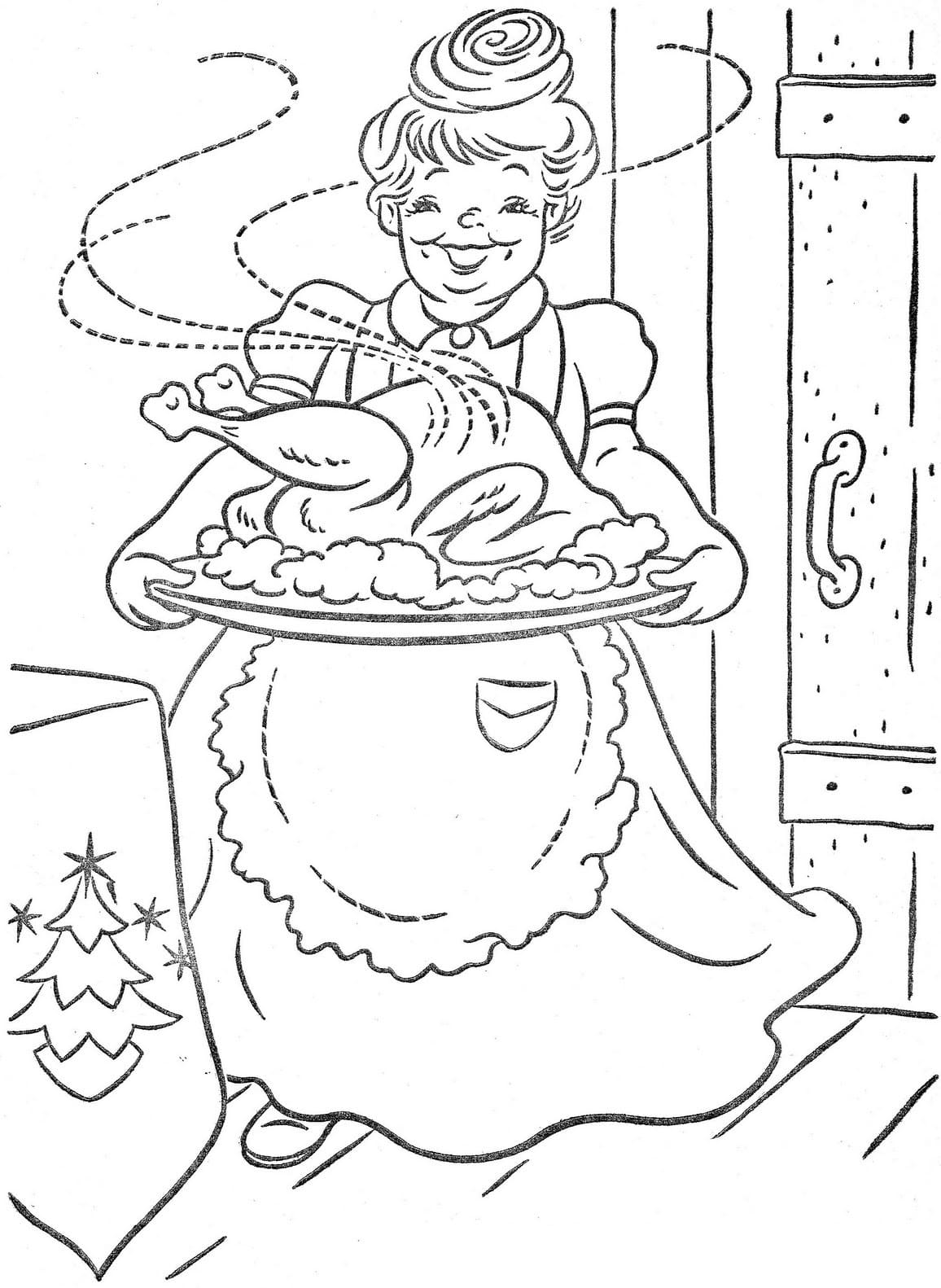 Desenho De Pintura De mamãe Noel Para Colorir