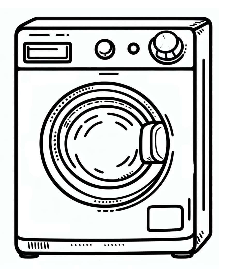Desenho De Uma máquina De Lavar Para Colorir