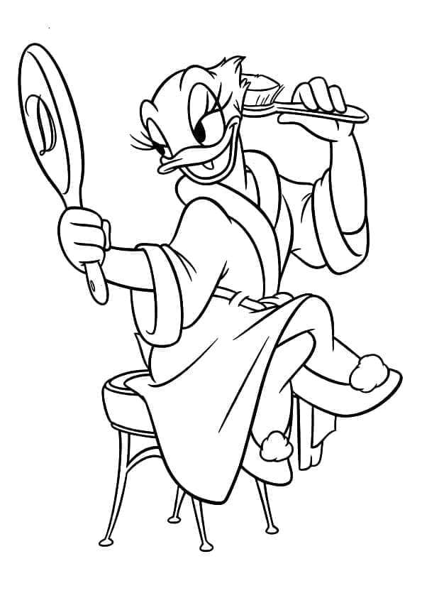 Desenho De Imagem De Margarida Pata Para Colorir