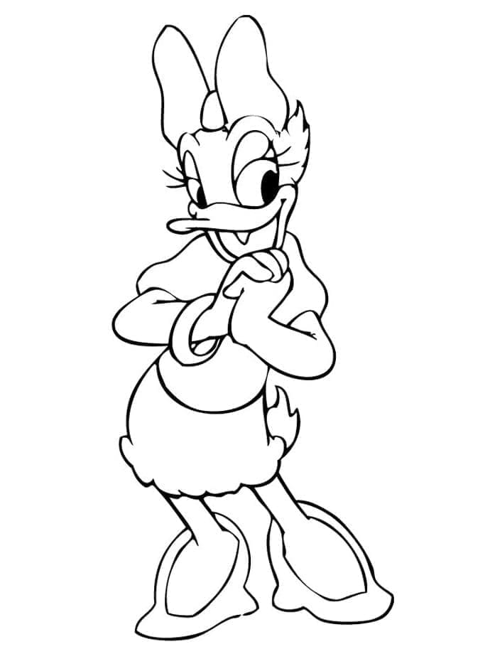 Desenho De Imprimivel Margarida Pata Para Colorir