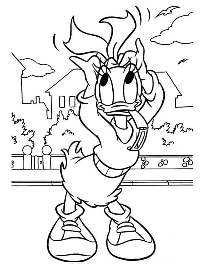 Desenho De Margarida Pata Glamorosa Para Colorir