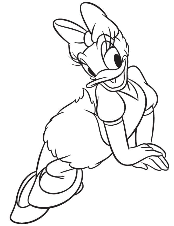 Desenho De Margarida Pata grátis Para Colorir