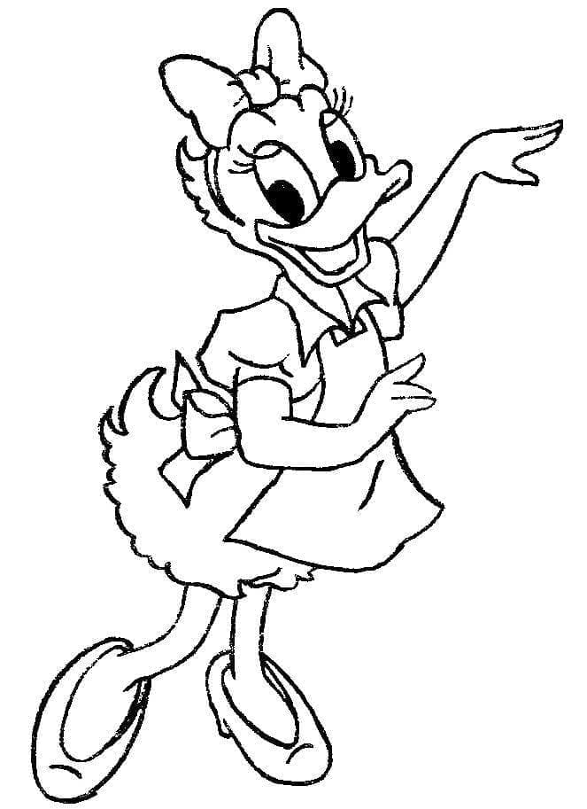 Desenho De Margarida Pata Para crianças Para Colorir
