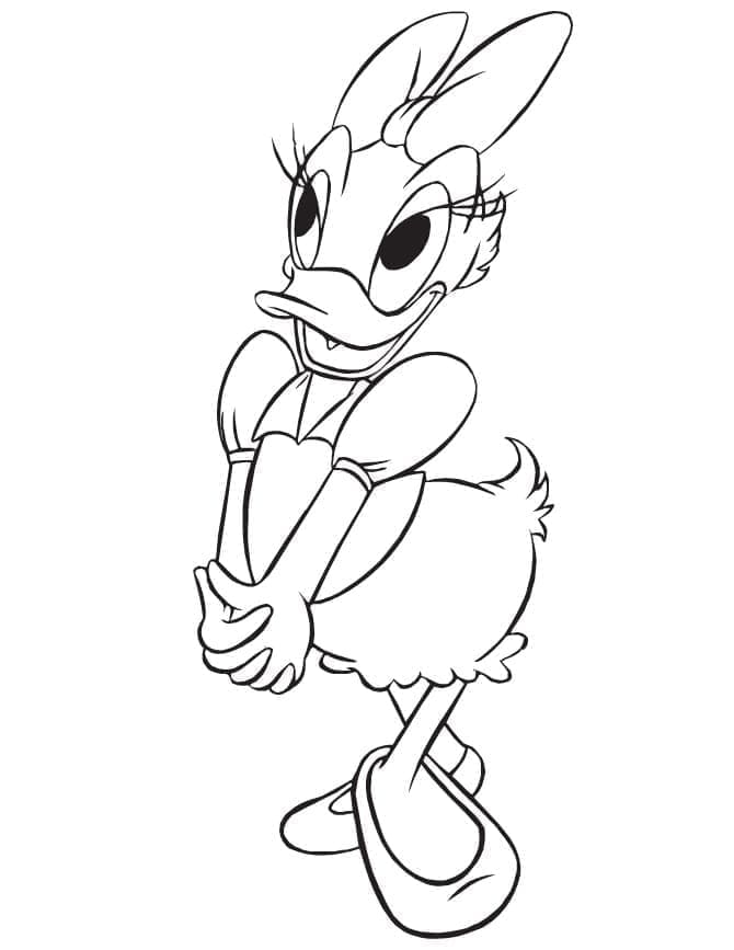 Desenho De Margarida Pata De Disney Para Colorir
