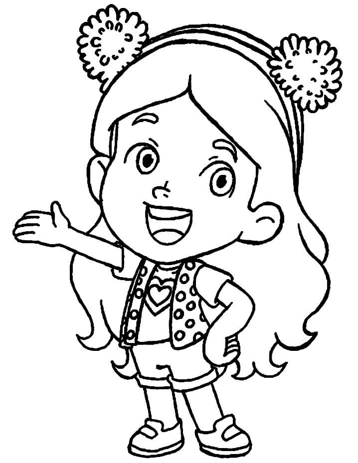 Desenho de Maria Clara para Imprimir e Colorir Pdf