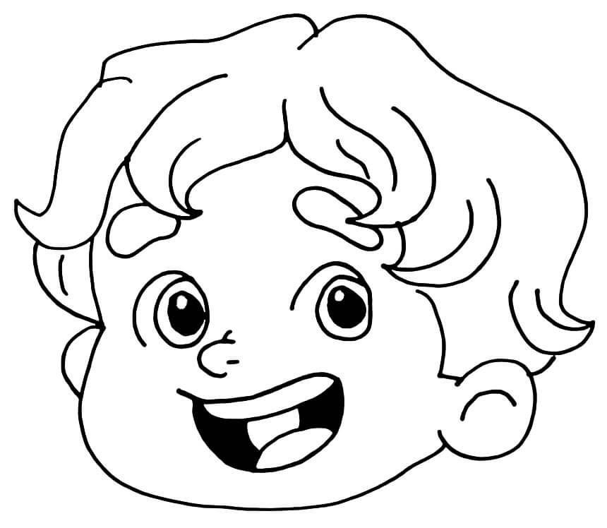 Desenho Rosto do Jp de Maria Clara e Jp para Colorir