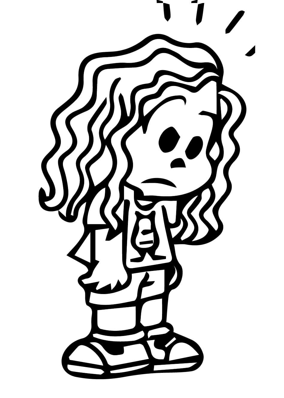 Desenho De Marina Triste Para Colorir