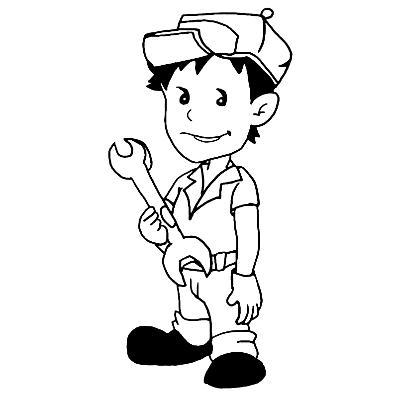Desenho De O mecânico Para Colorir