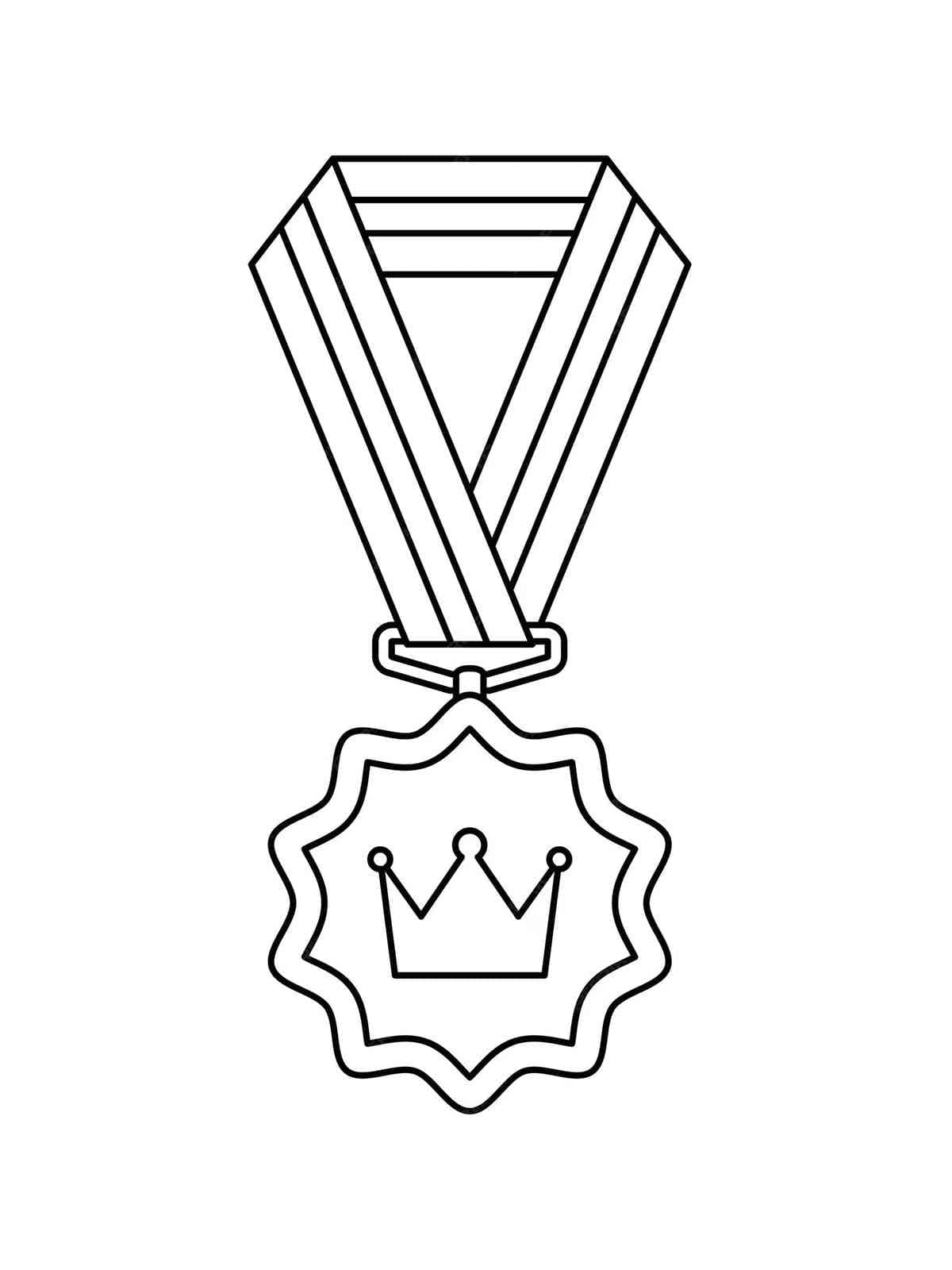 Desenho De Bela Medalha Para Colorir