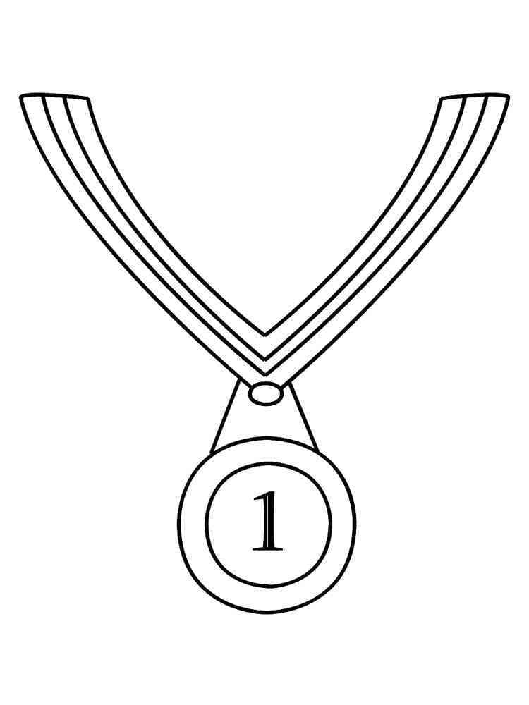 Desenho De Medalha Do Primeiro prêmio Para Colorir