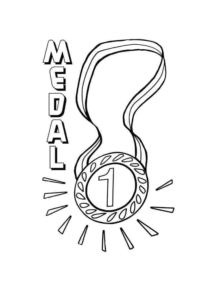 Desenho De Medalha grátis Para Colorir