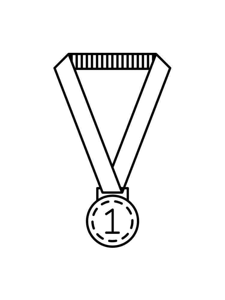 Desenho De Medalha grátis Para crianças Para Colorir