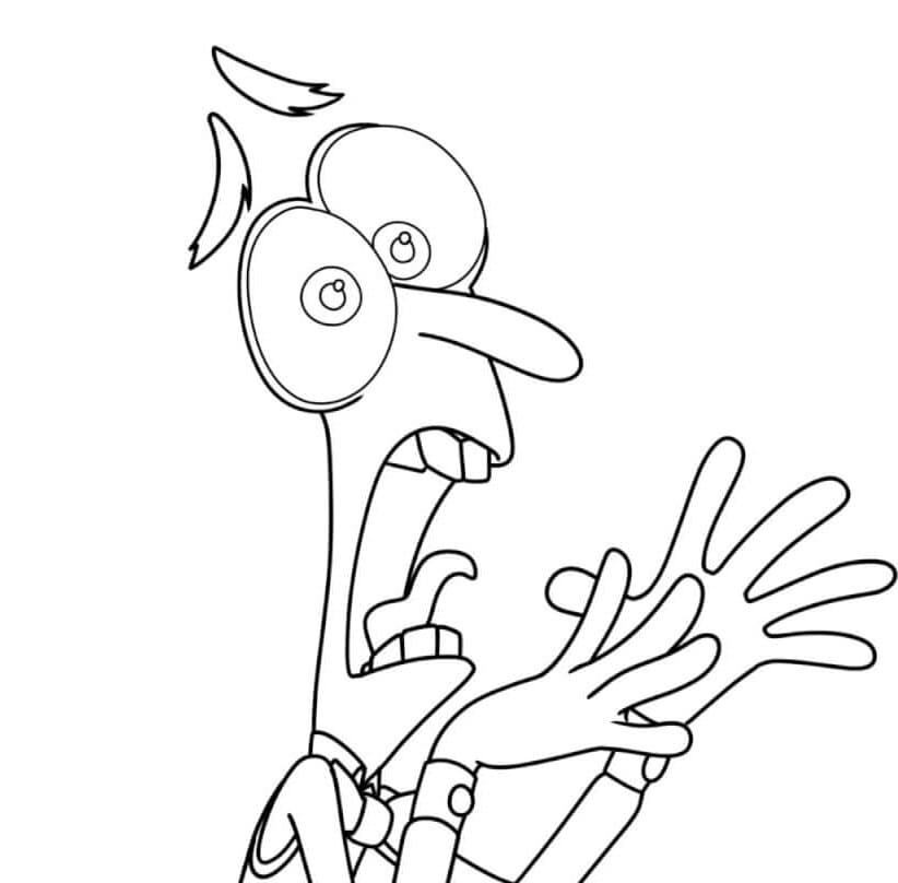 Desenho De Medo Imprimivel Para Colorir