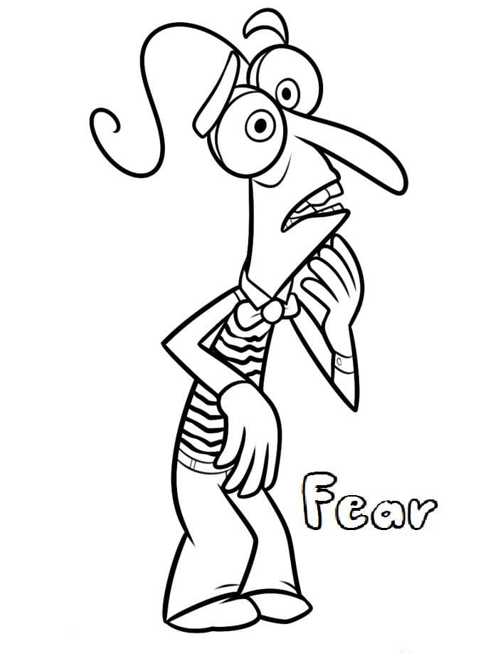 Desenho Medo De Divertida Mente 1 Para Colorir