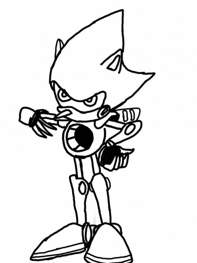 Baixar grátis Desenho De Metal Sonic Para Colorir