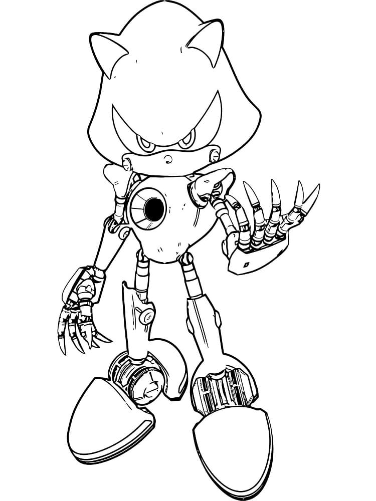 Desenho De incrível Metal Sonic Para Colorir