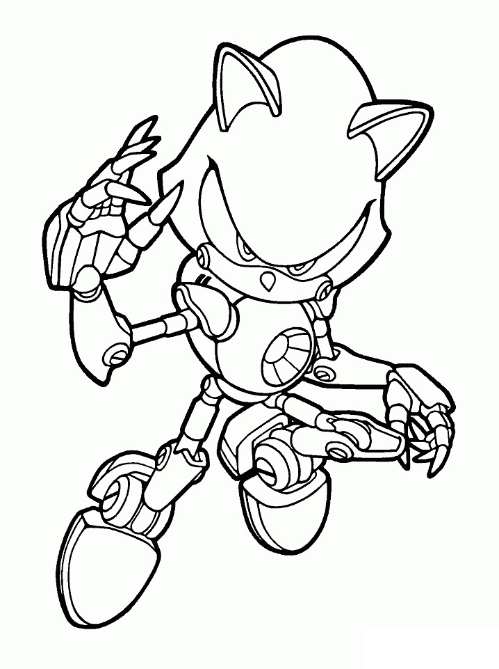 Desenho Em Pdf De Metal Sonic Para Colorir grátis