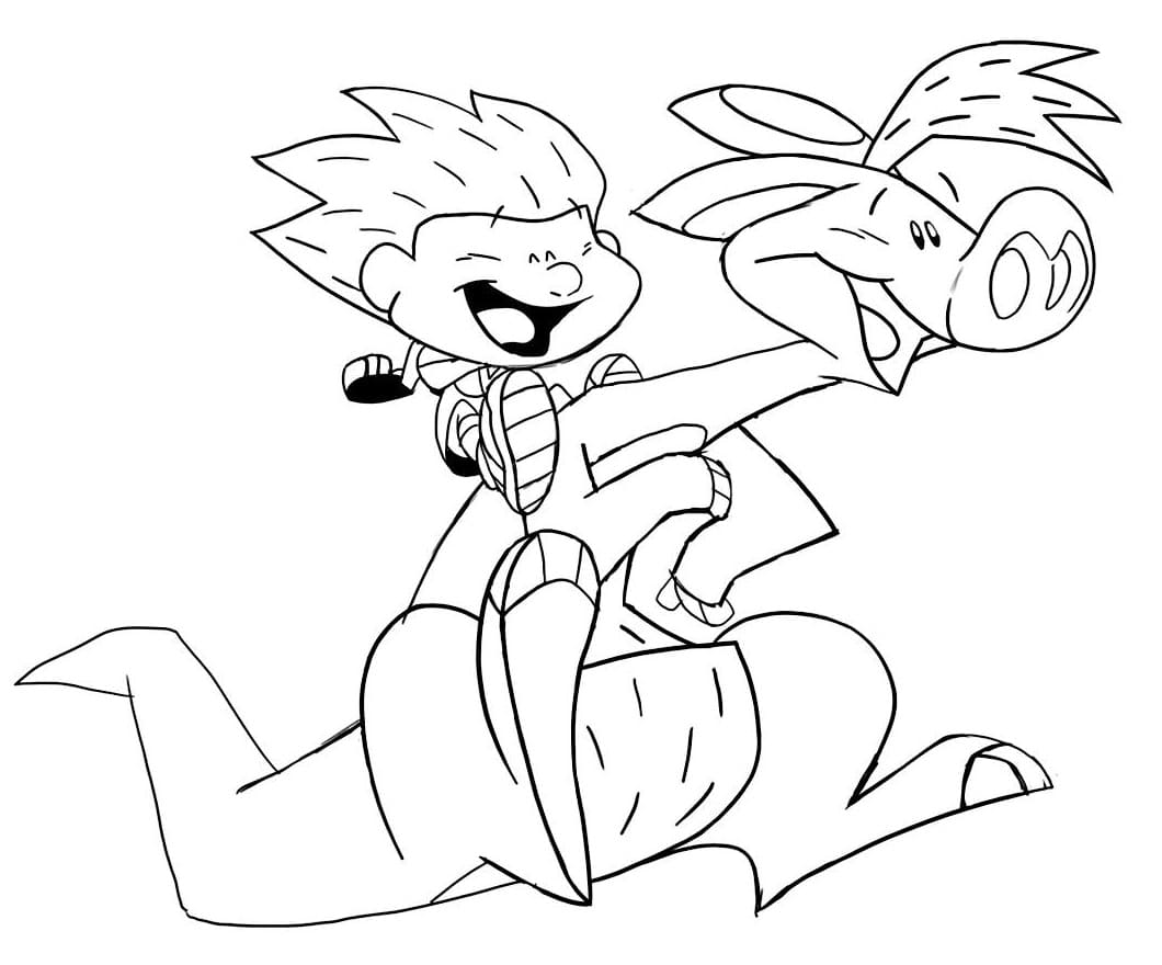 Desenho Matt e Bongo Para Colorir