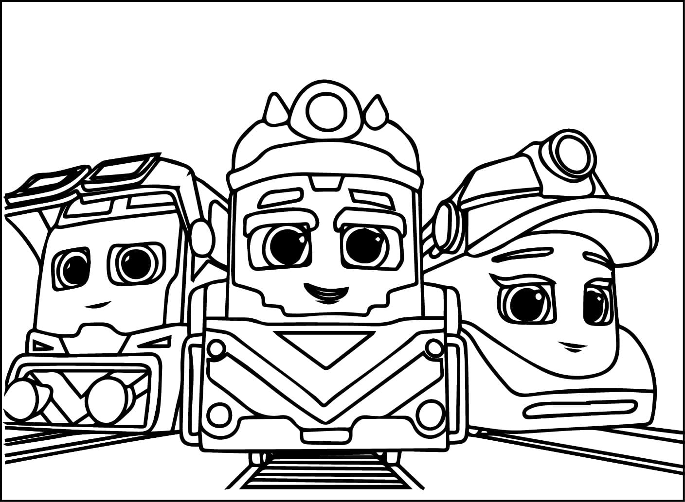 Desenho De Imprimivel Mighty Express Para crianças Para Colorir