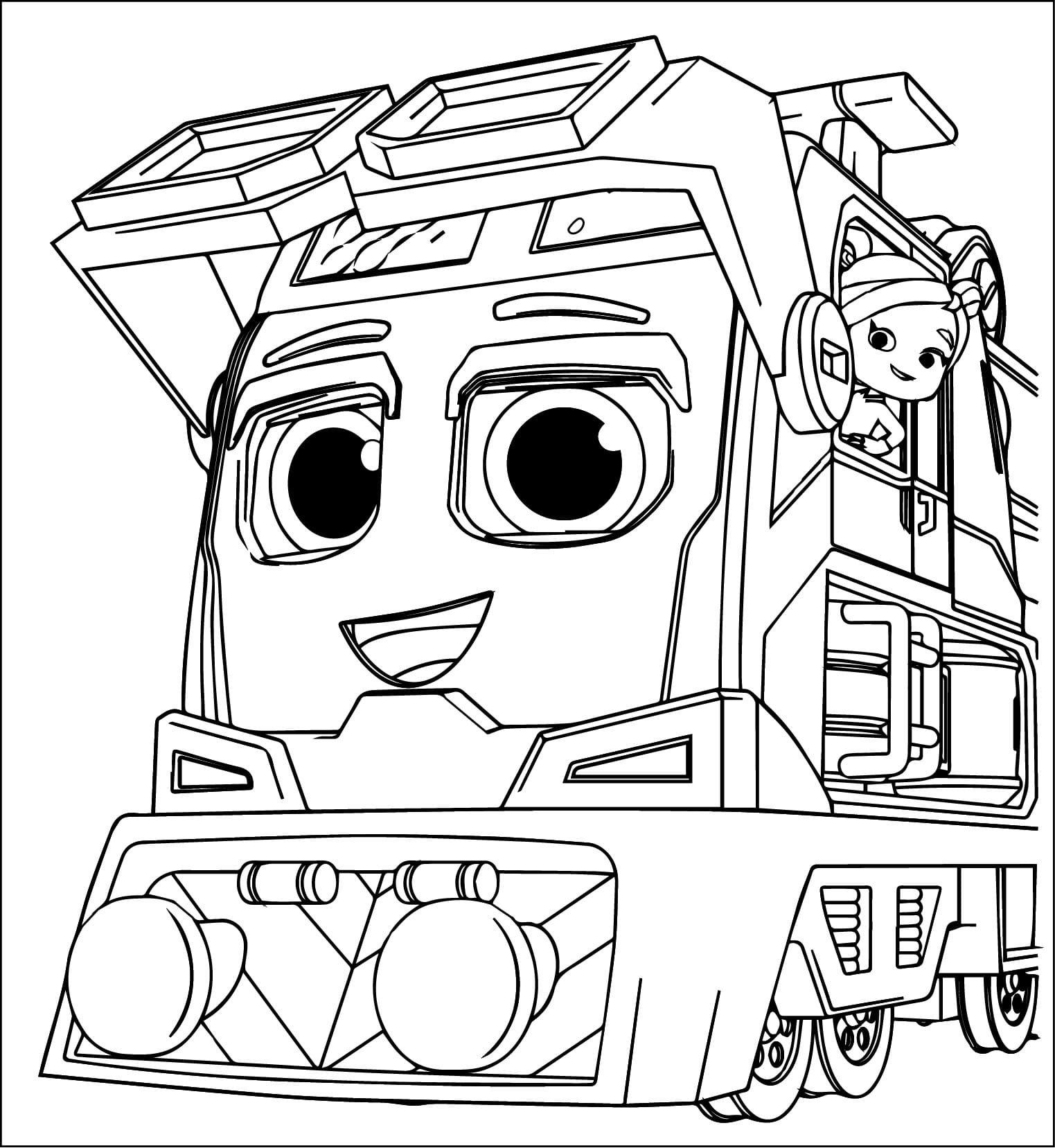 Desenho De Mighty Express Imprimivel Para crianças Para Colorir