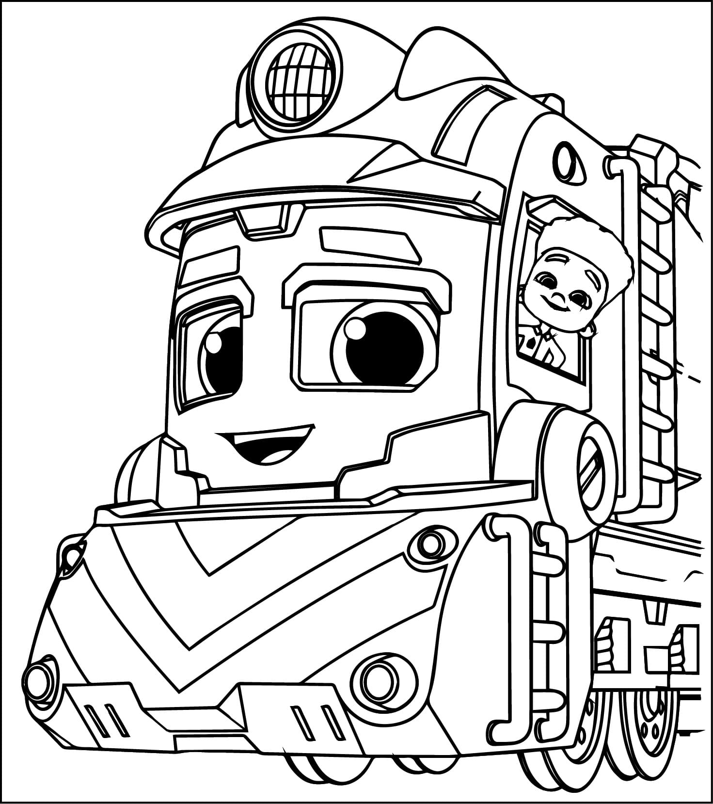 Desenho De Mighty Express Para crianças Para Colorir