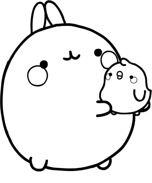 Desenho De Lindo Molang Para Colorir