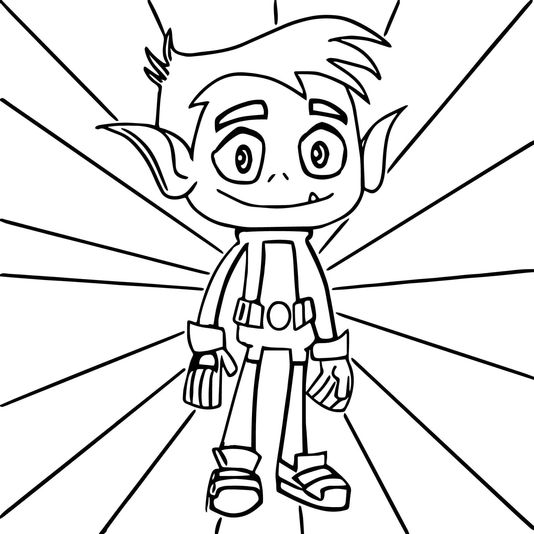 Desenho De Mutano Sorridente Para Colorir