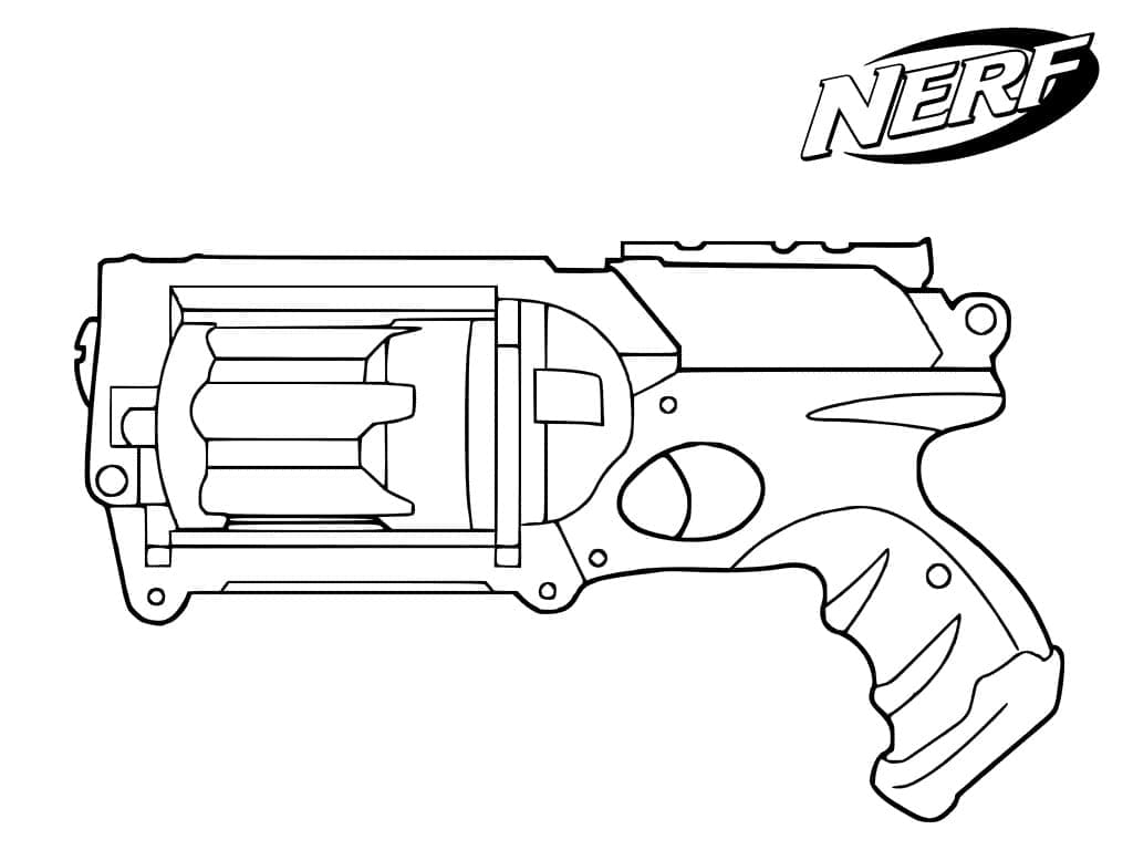 Desenho De armá De mão Nerf Para Colorir