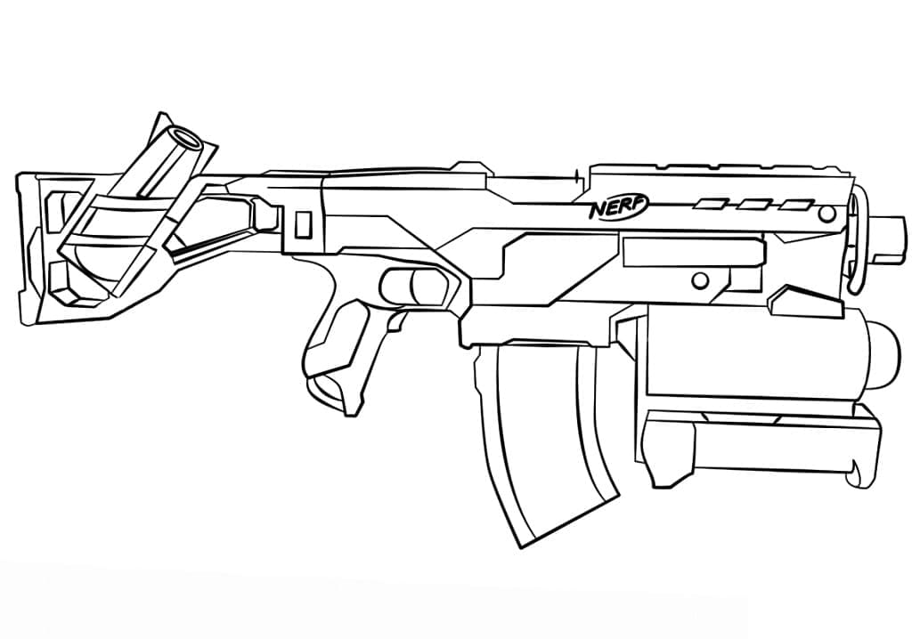 Desenho De armá Nerf grátis Para Colorir