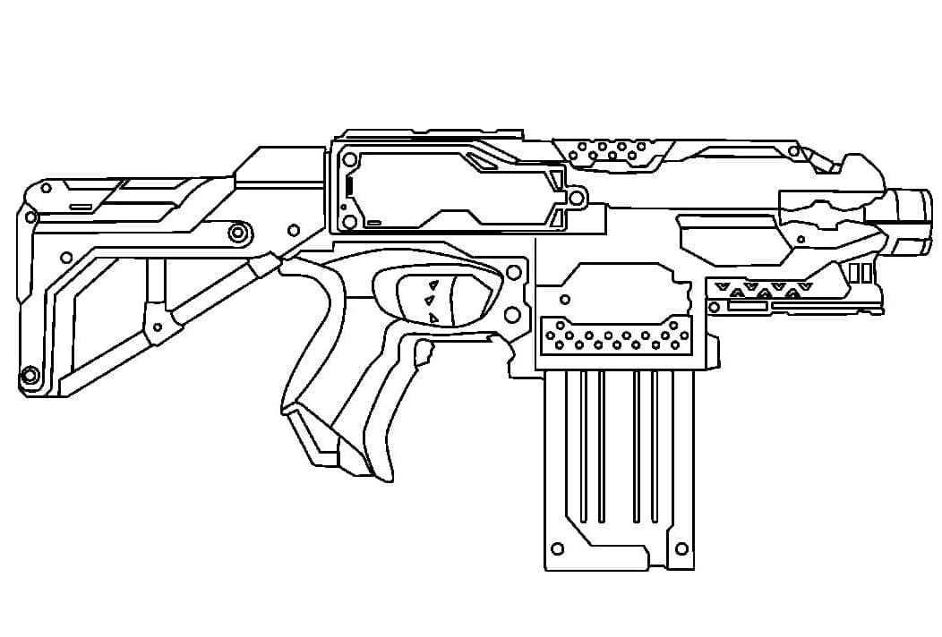 Desenho De armá Nerf Para Colorir