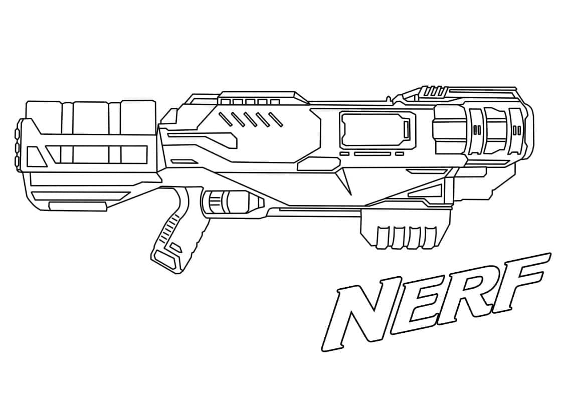 Desenho De Nerf Grande Para Colorir