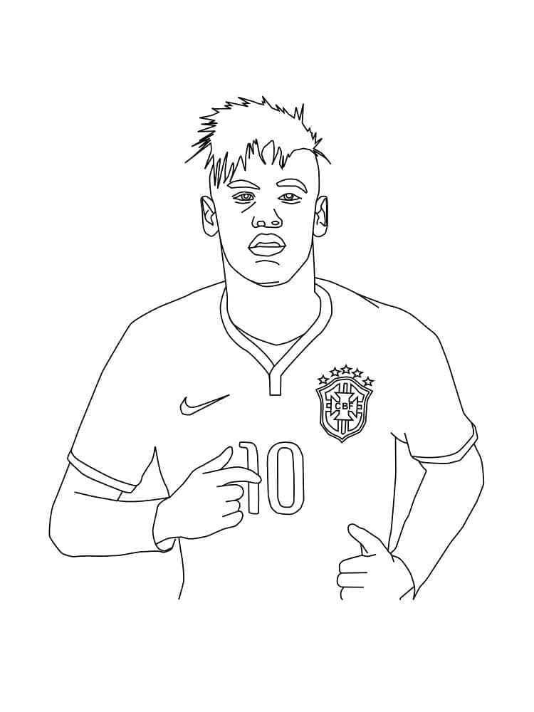 Neymar para Colorir