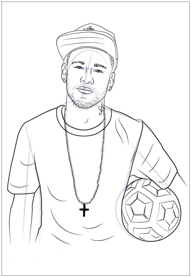 Neymar para Colorir