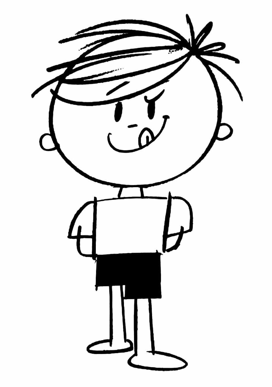 Desenho De Menino Maluquinho grátis Para Colorir