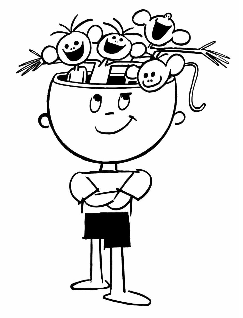 Desenho De Menino Maluquinho grátis Para crianças Para Colorir