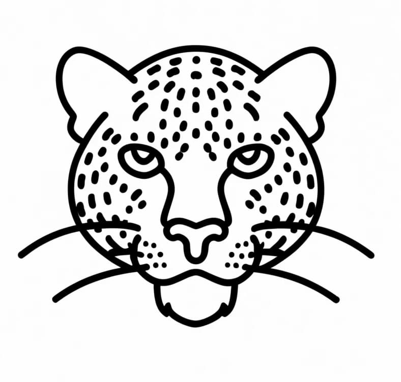 Desenho De Cara De onça Para Colorir