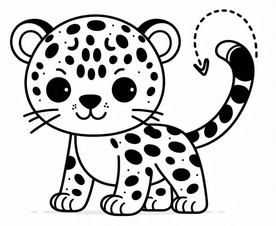 Desenho De onça Muito Fofa Para Colorir
