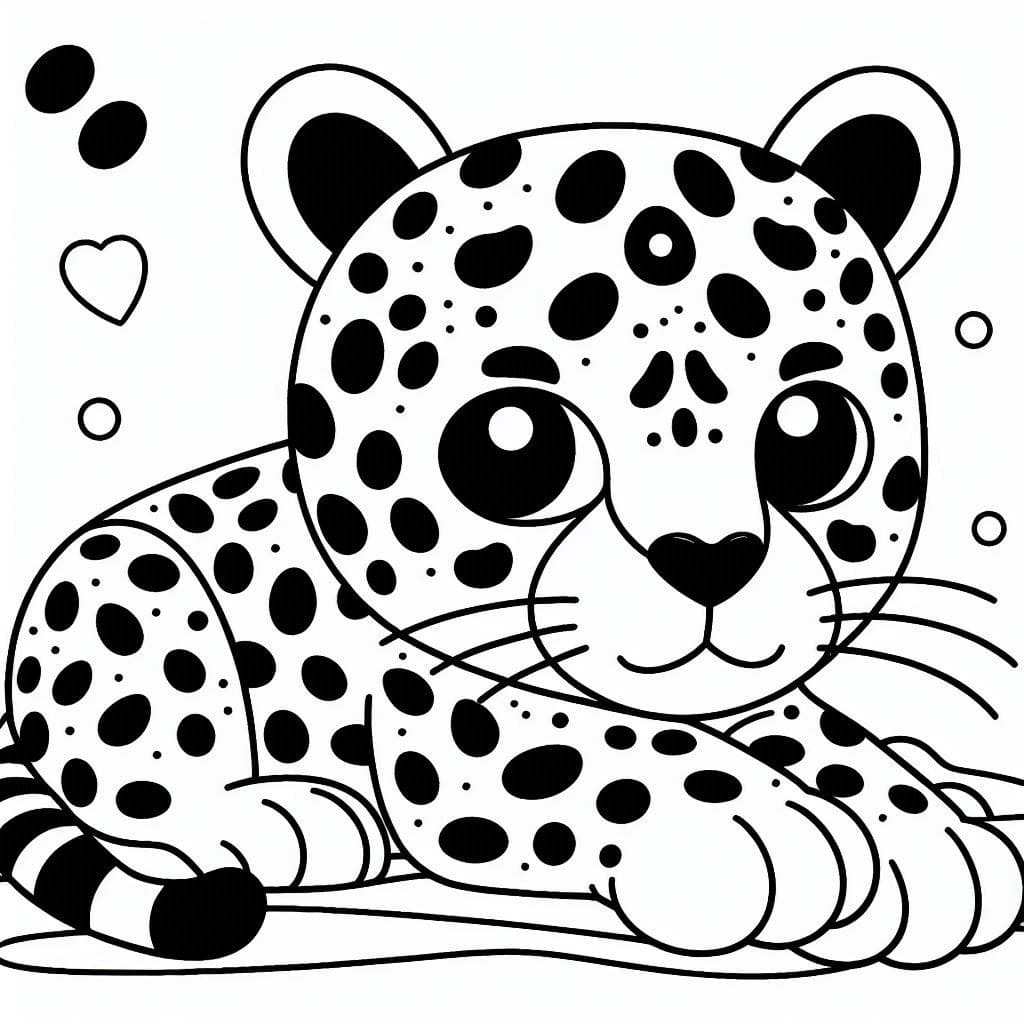 Desenho De Pequena onça Para Colorir