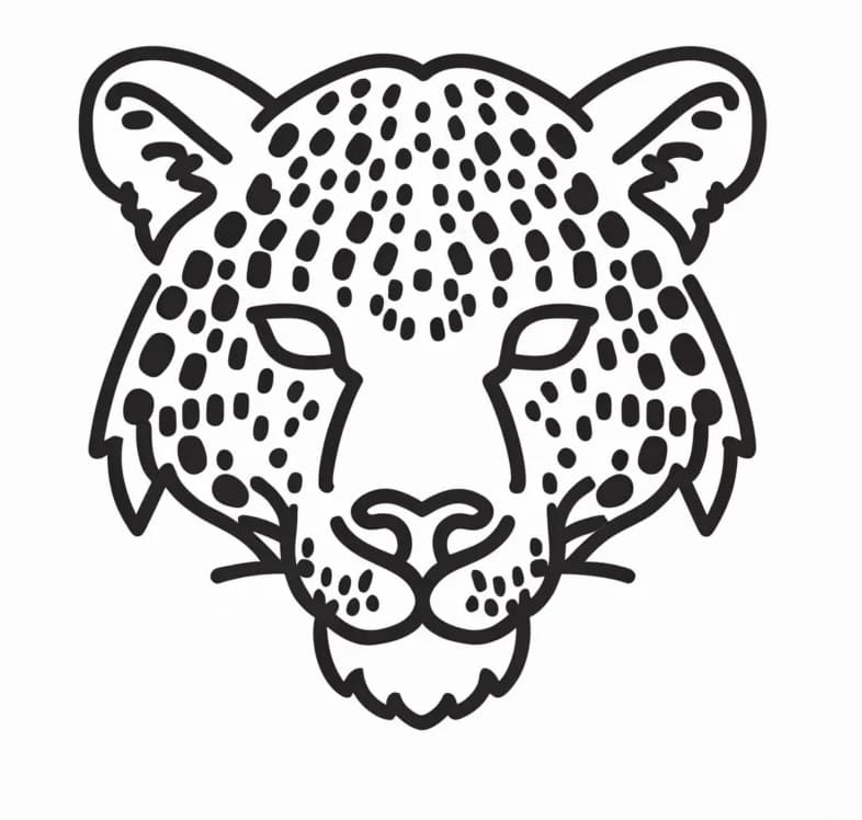 Desenho De Uma Cara De onça Para Colorir